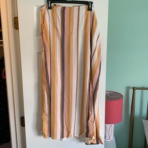 Colorful striped skirt